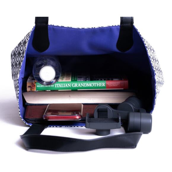 DASTI Reversible Tote Bag Large Waterproof Shopper Travel Shoulder Handbag B&W - Picture 10 of 13